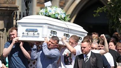 Funeral held for Charlie Joyce. Pic PA