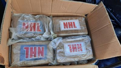 Police released pictures of what they said was £2.5m of Class A drugs.
Credit: Bedfordshire Police