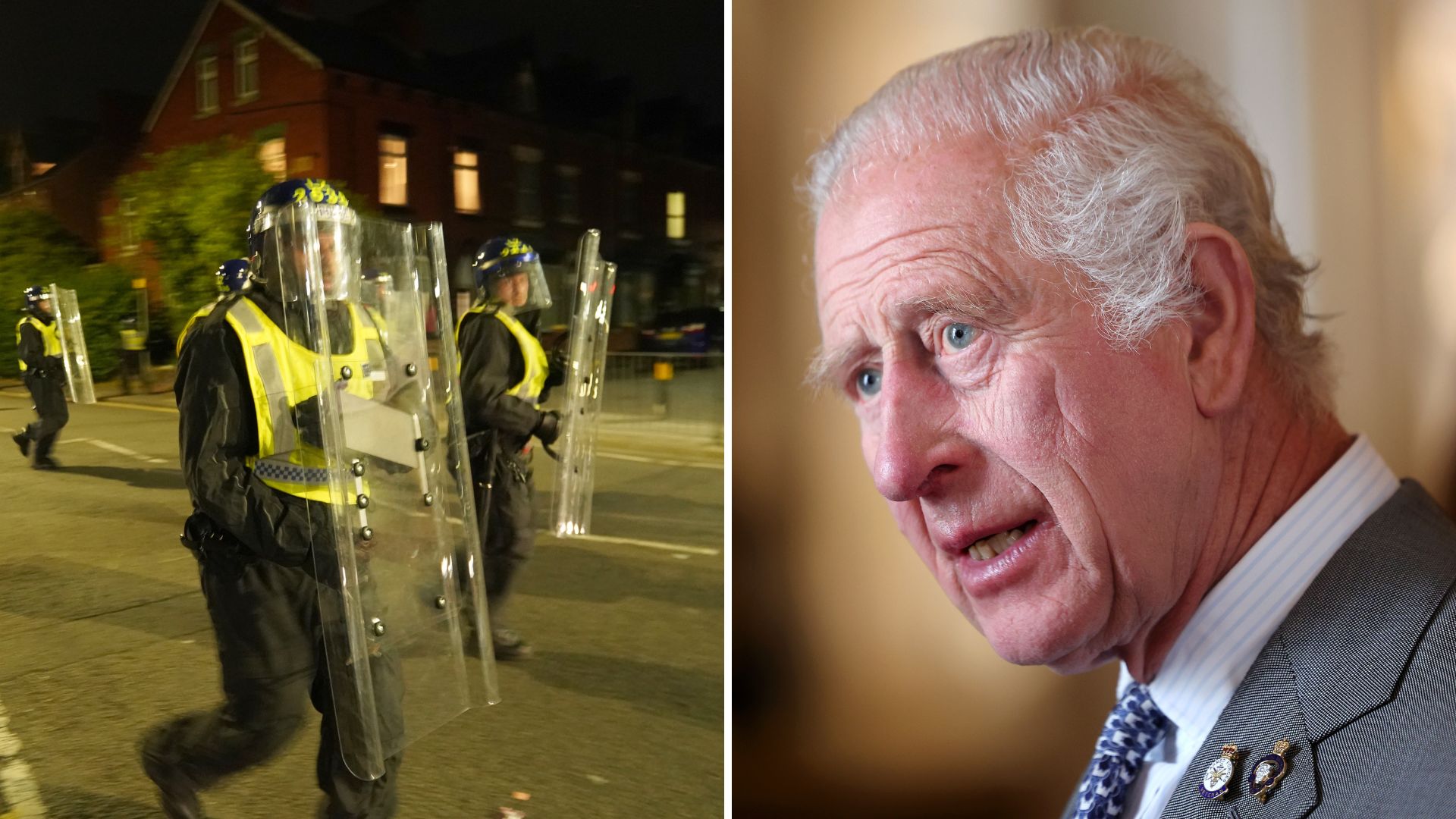 King thanks police in wake of riots as officers remain on 'high alert