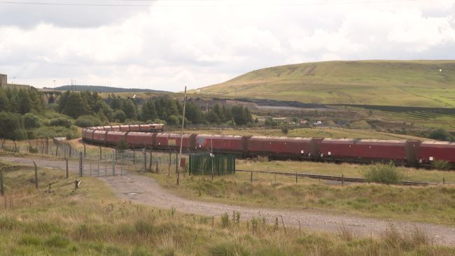 Coal leaving Ffos-y-Fran by rail