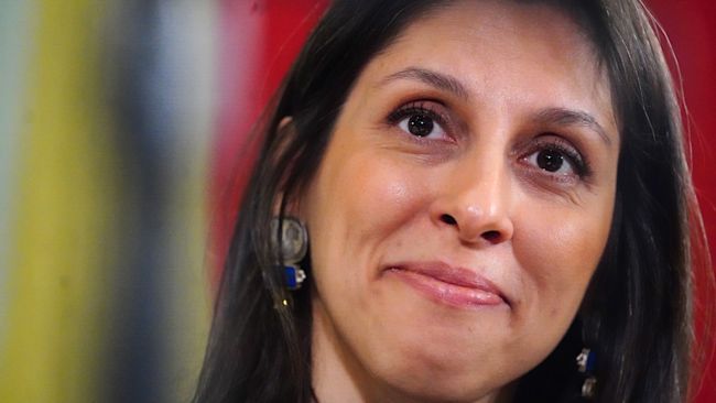 Nazanin Zaghari-Ratcliffe during a press conference hosted by their local MP Tulip Siddiq , in the Macmillan Room, Portcullis House, London, following her release from detention in Iran last week. Picture date: Monday March 21, 2022.