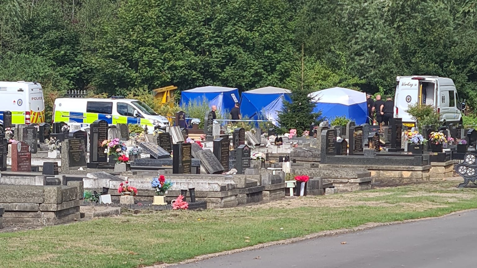 Human remains found in yellow skip at Tipton Cemetery ITV News Central