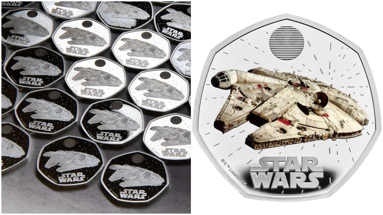 Royal Mint celebrates Star Wars with Millennium Falcon 50p coin