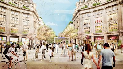 Artists impression of revamped Oxford Circus in London