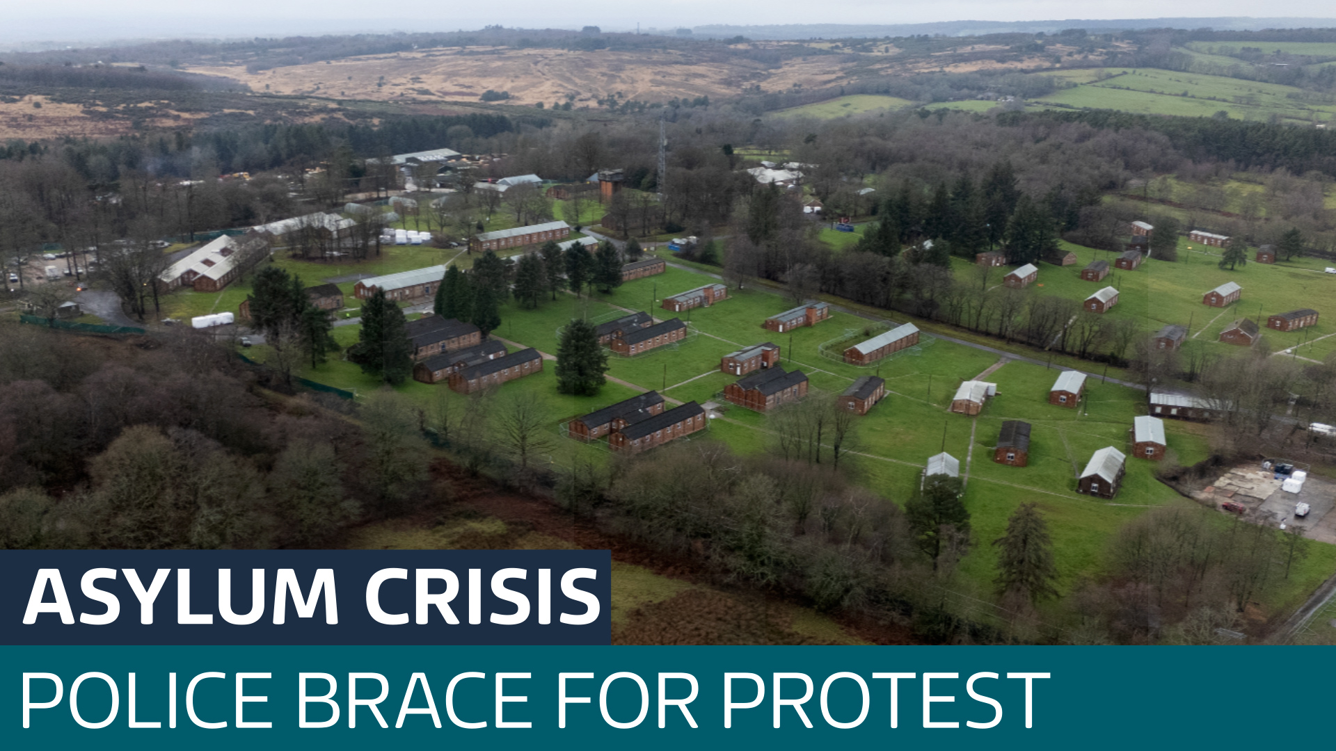 Police brace for protest after the first asylum seekers moved to Crowborough Army Camp - Latest From ITV News