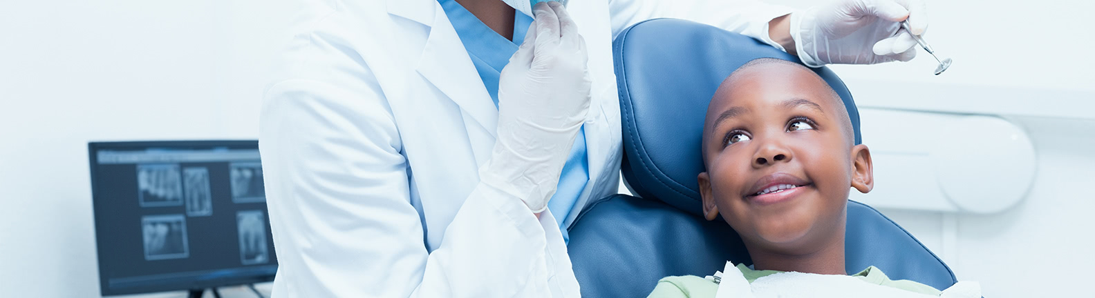 Boy in dental chair 