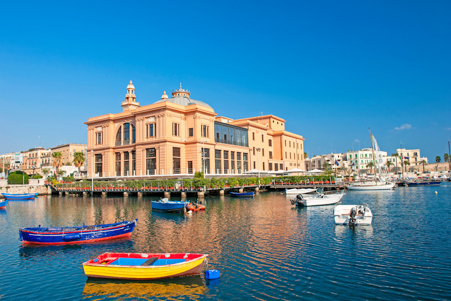 Margherita Theater in Bari as seen from the sea