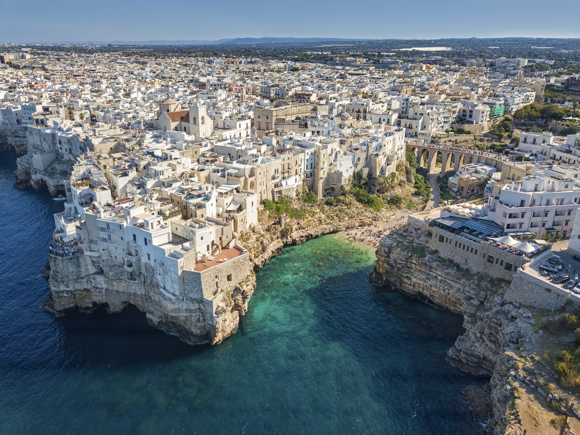 Polignano a Mare vista dall'alto