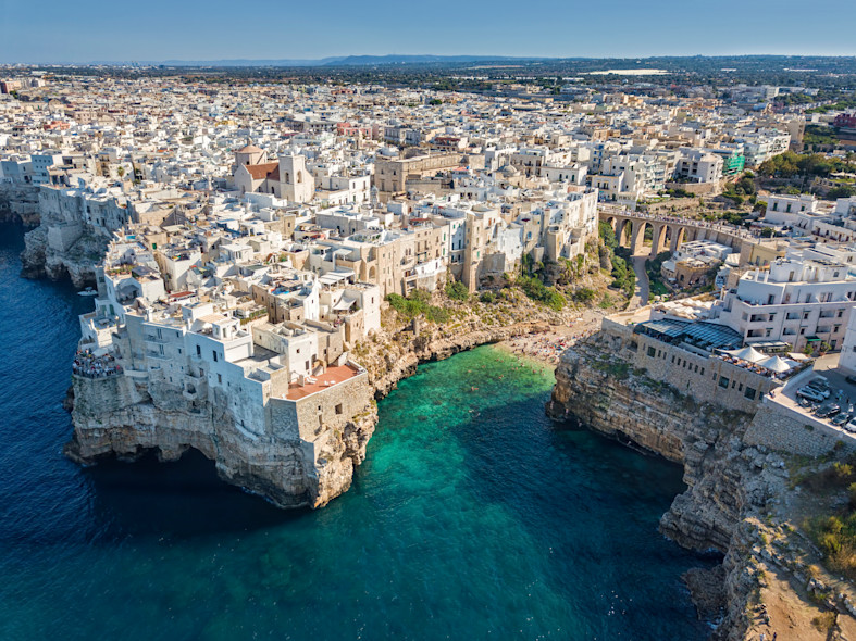 Polignano a Mare vista dall'alto