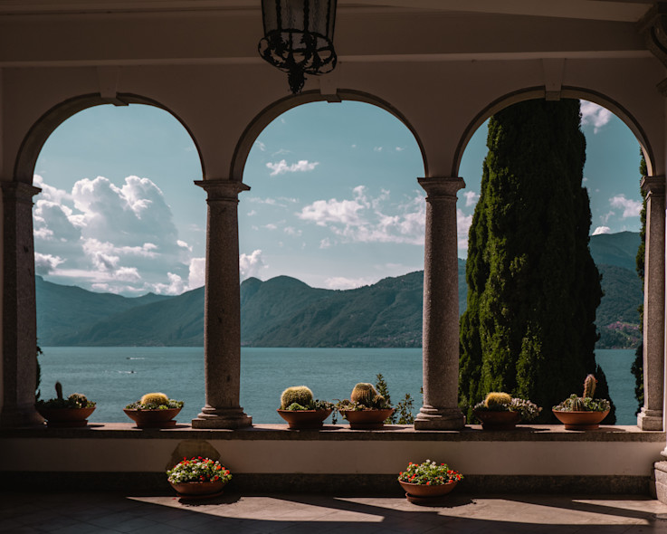 Vista da Villa Monastero a Varenna, Lago di Como