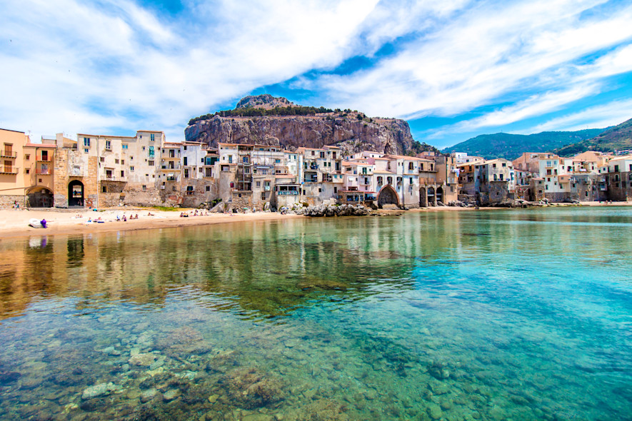 Cefalù as seen from the sea