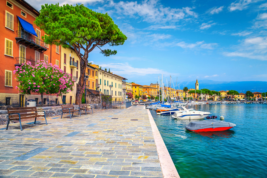 Boats at the port of Toscolano-Maderno, Lake Garda
