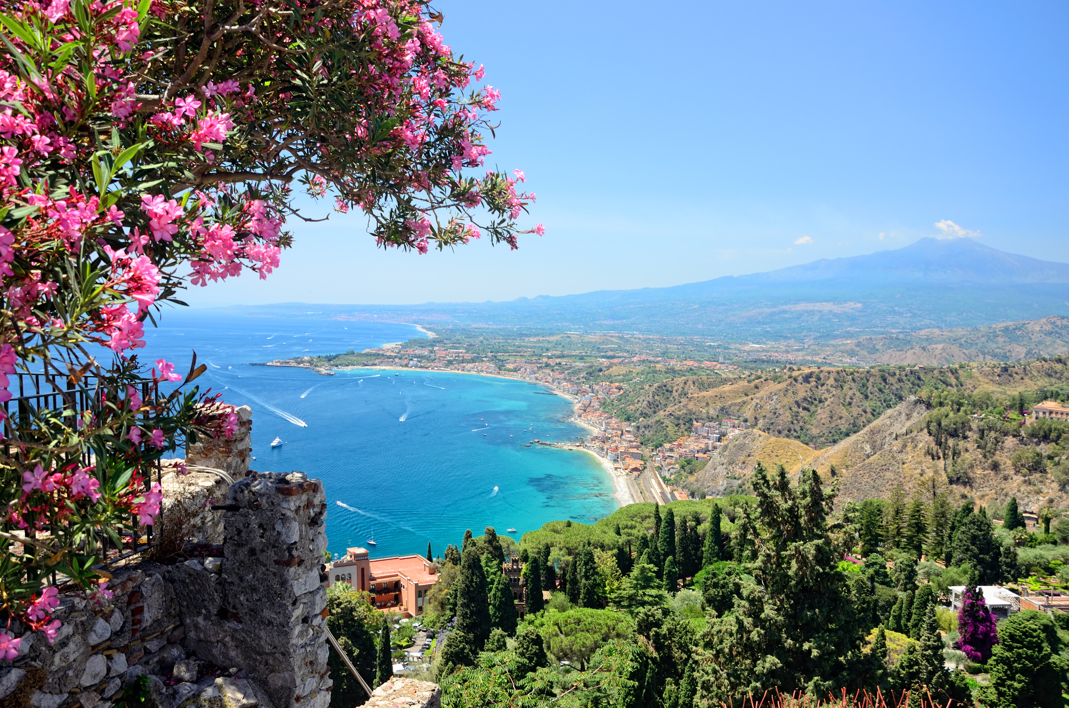 Glimpse of Taormina as seen from above