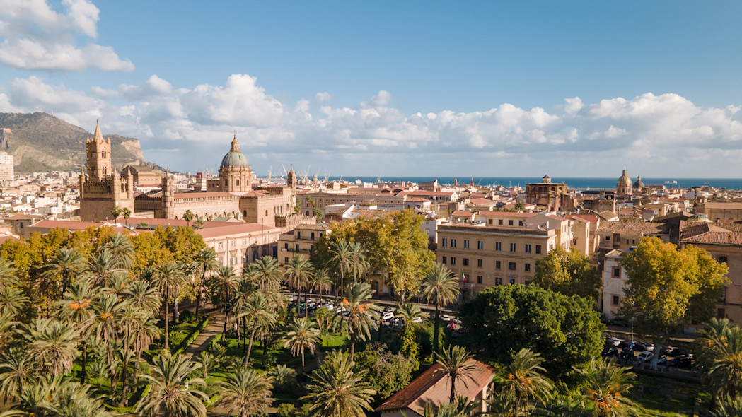 La città di Palermo vista dall'alto