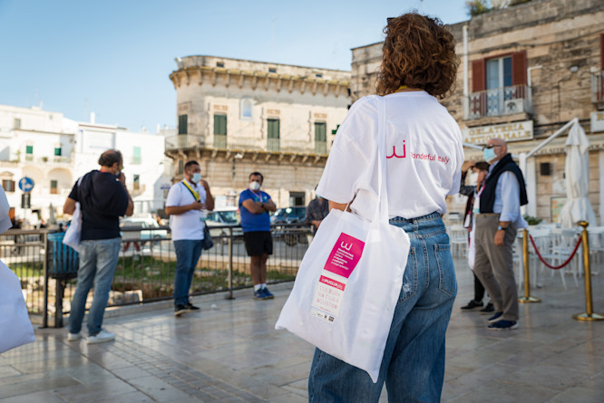 A person from Wonderful Italy participates in a social impact event