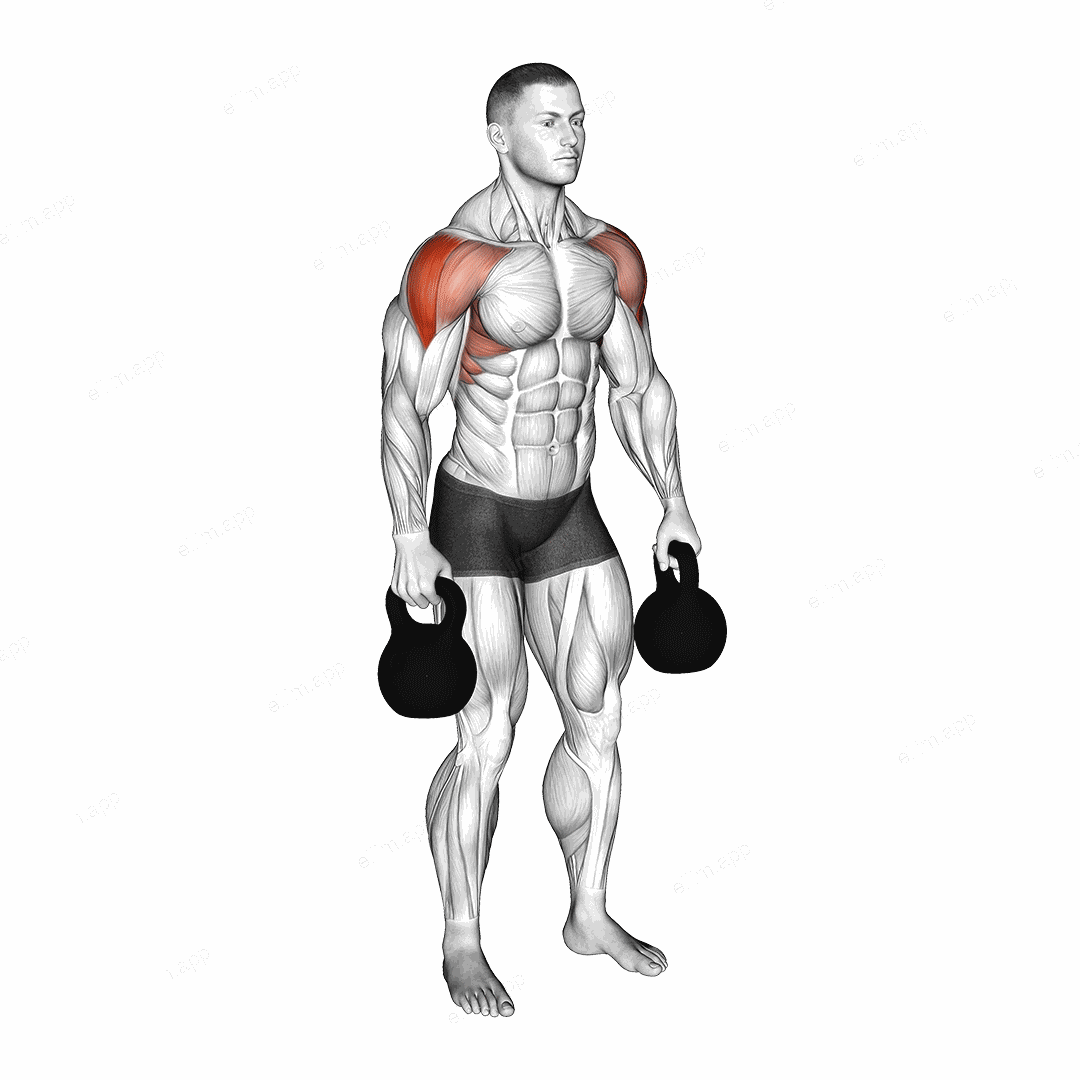 Kettlebell Lateral Raise exercise targeting Shoulders and Deltoid Lateral