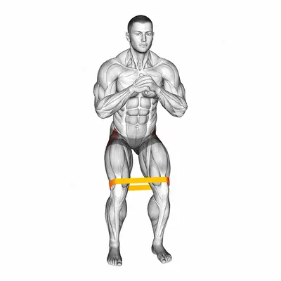 Resistance Band Standing Hip Abduction exercise targeting Hips