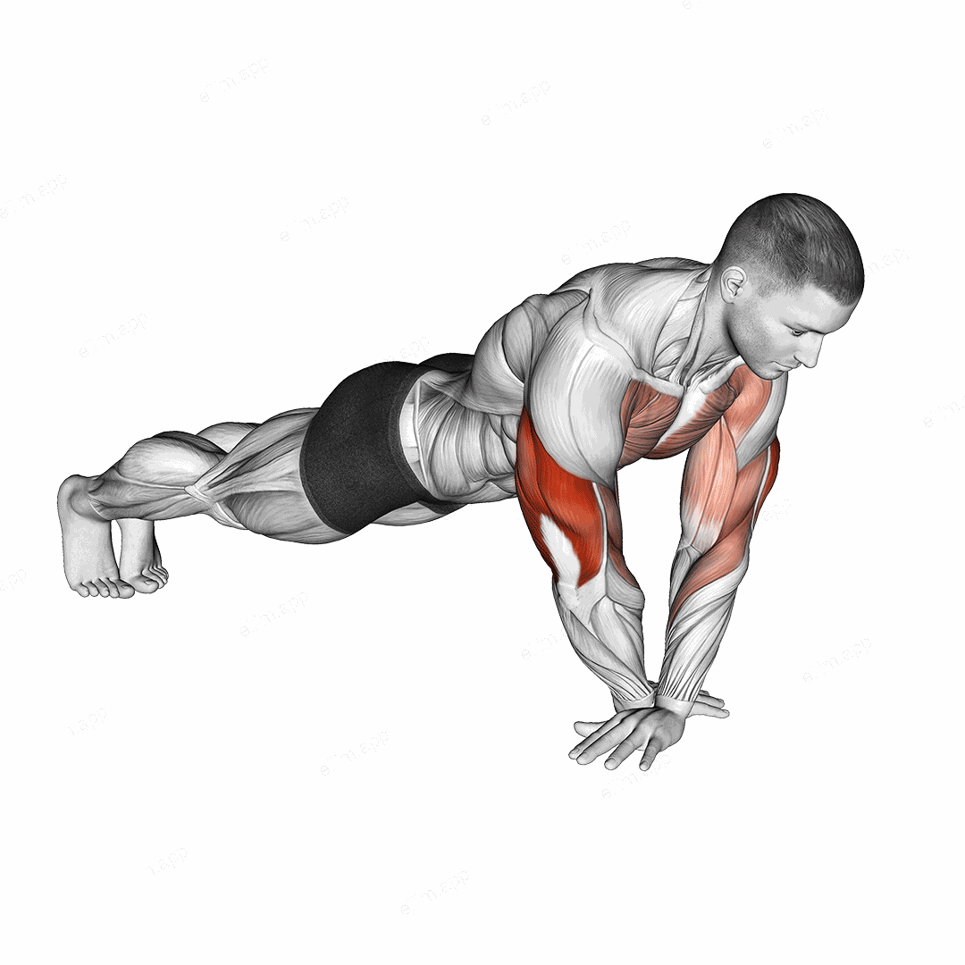 Cross Arms Push up exercise targeting Upper Arms