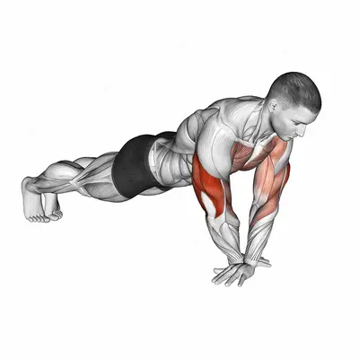 Cross Arms Push up exercise targeting Upper Arms