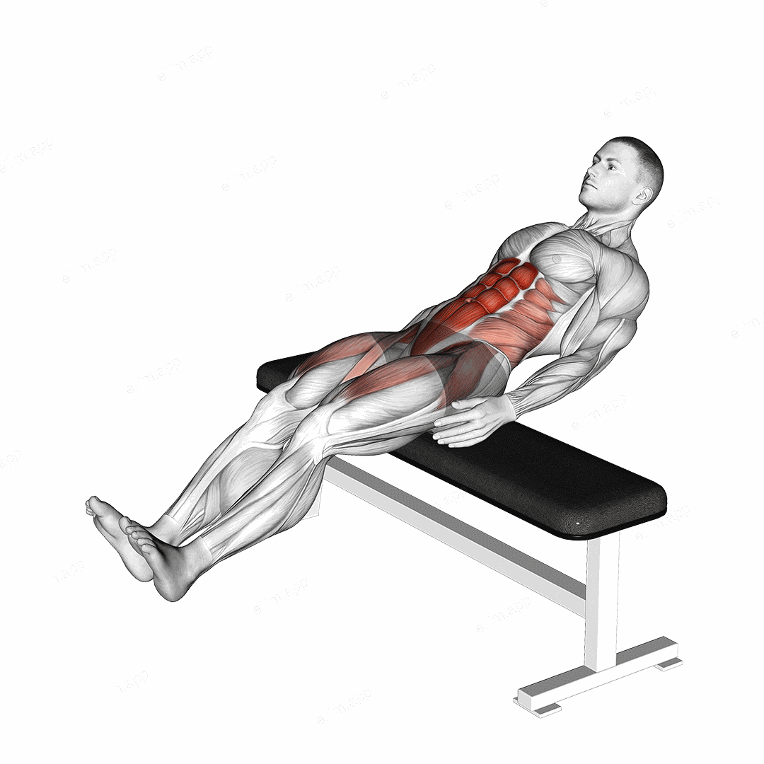 Seated Alternate Crunch exercise targeting Iliopsoas and Rectus Abdominis
