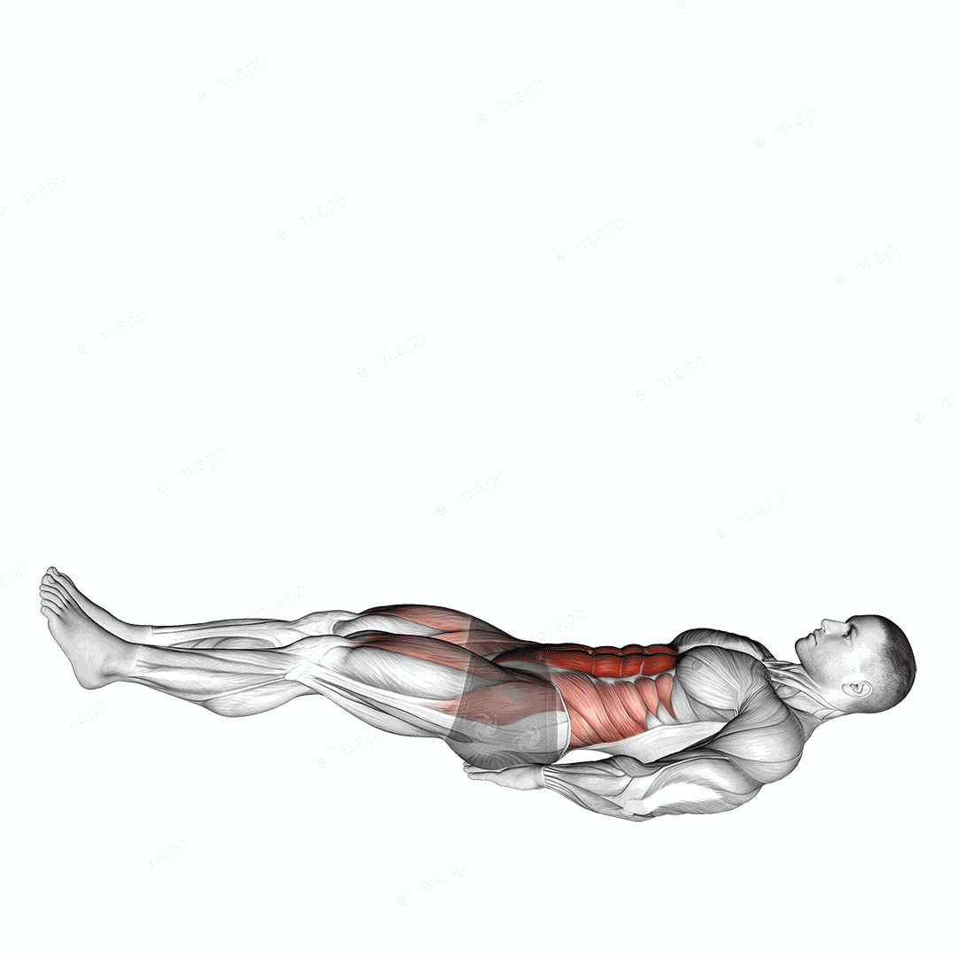 Leg Raise Hip Lift with Head up exercise targeting Waist and Iliopsoas