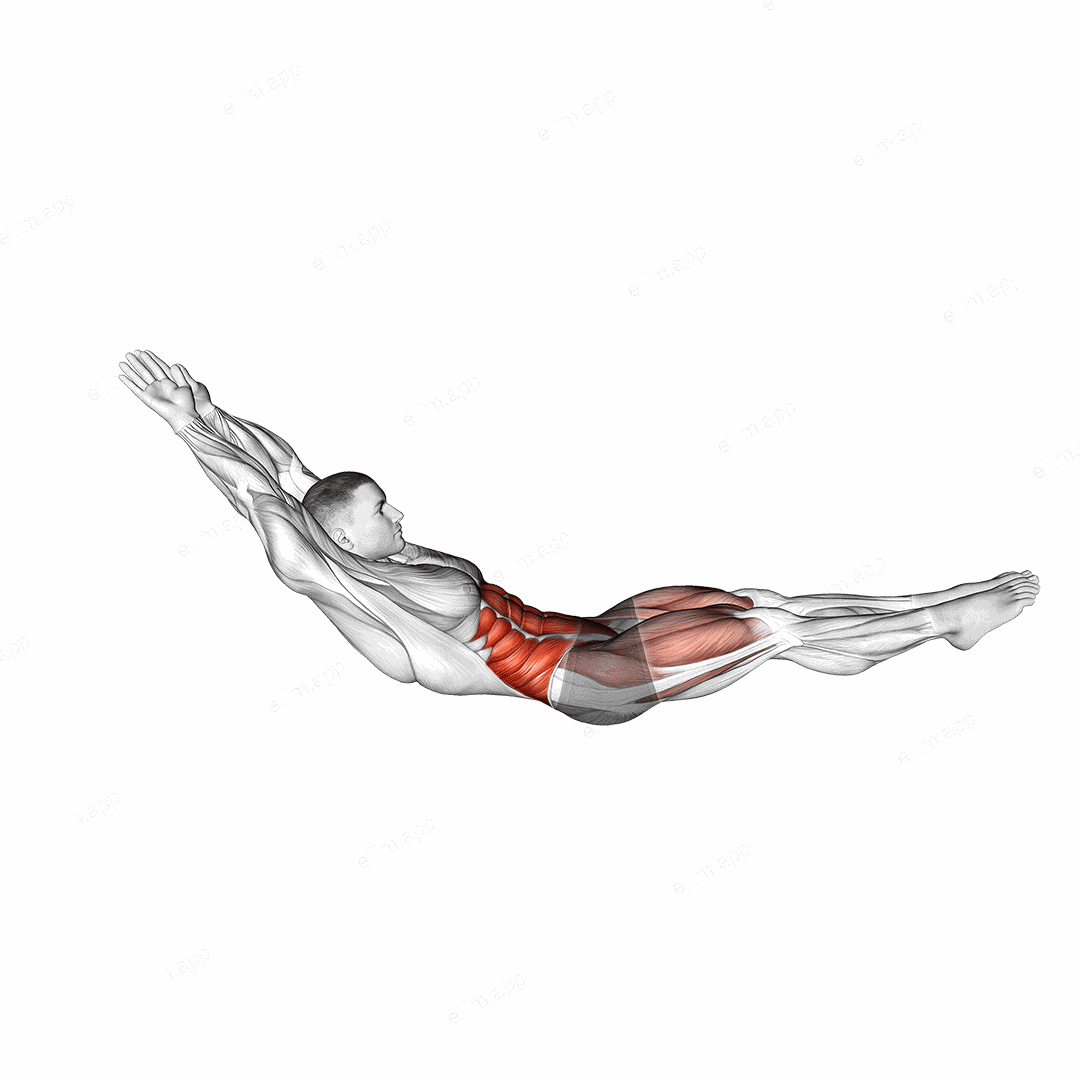 Hollow Rock exercise targeting Waist