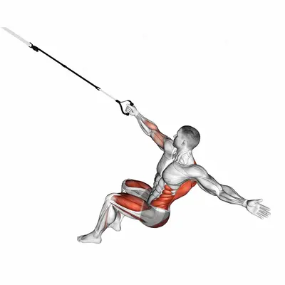 Suspender Squat Power Pull exercise targeting Thighs