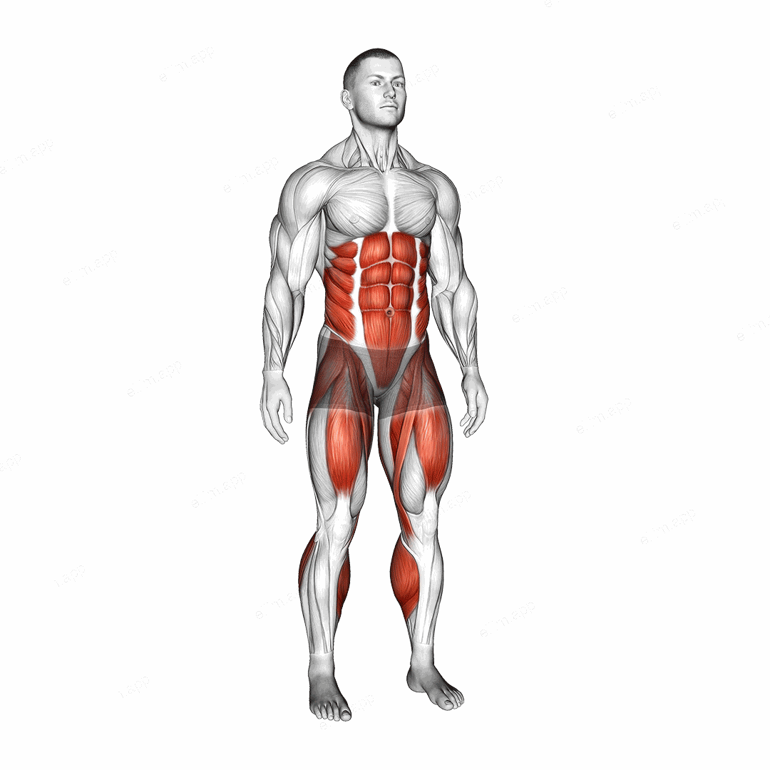Standing Air Bike exercise targeting Waist