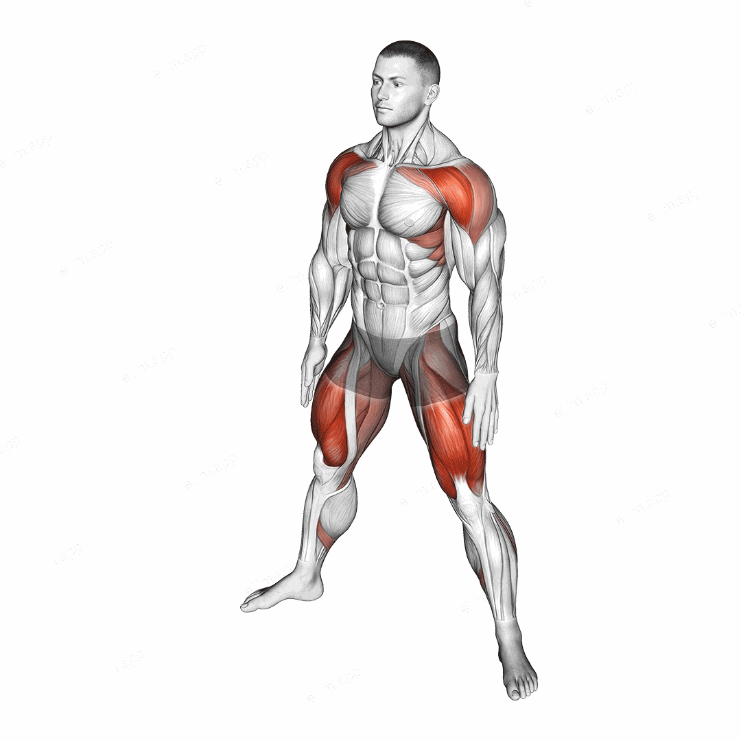 Sumo Air Squat exercise targeting Hips