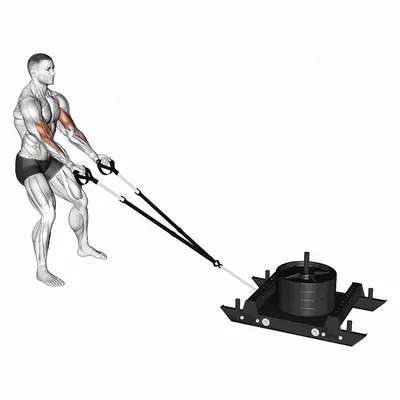 Power Sled Biceps Curl exercise targeting Upper Arms