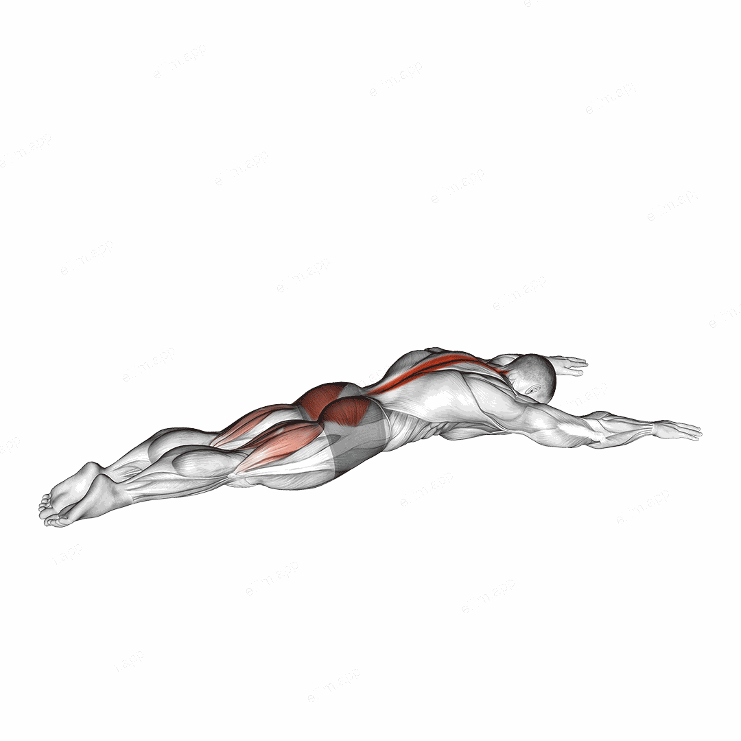 Alternating Superman exercise targeting Hips