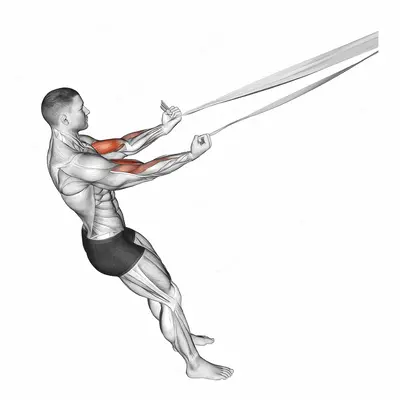 Biceps Curl with Bed Sheet exercise targeting Upper Arms and Biceps Brachii