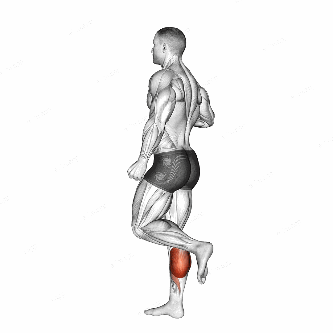 One Leg Floor Calf Raise exercise targeting Calves and Gastrocnemius