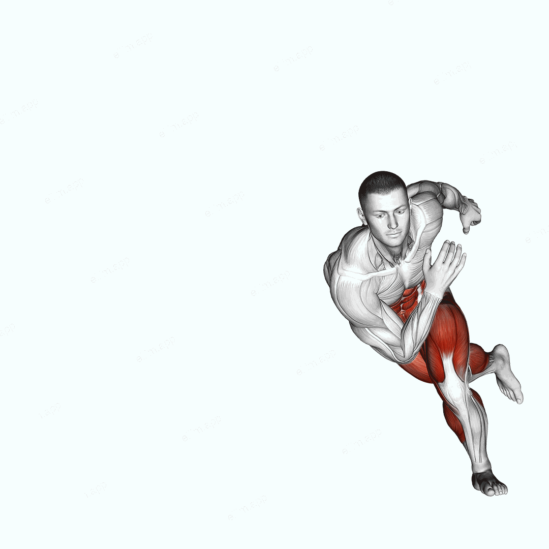 Skater Hops exercise targeting Cardio