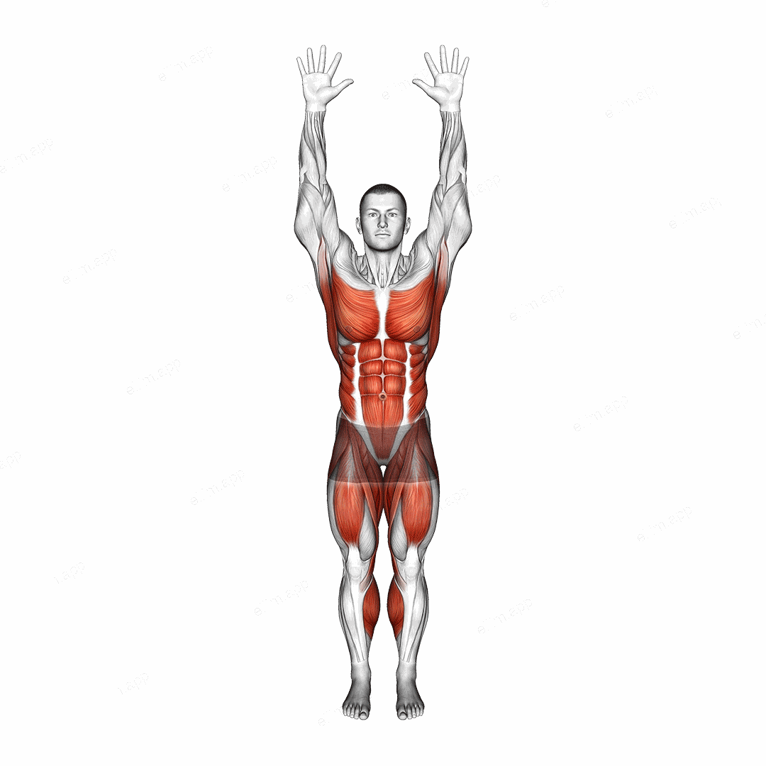 Celebratory Knee Drives exercise targeting Plyometrics