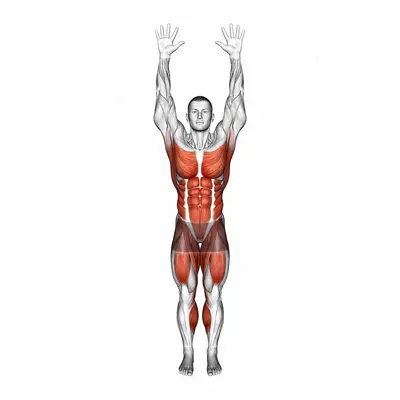 Celebratory Knee Drives exercise targeting Plyometrics