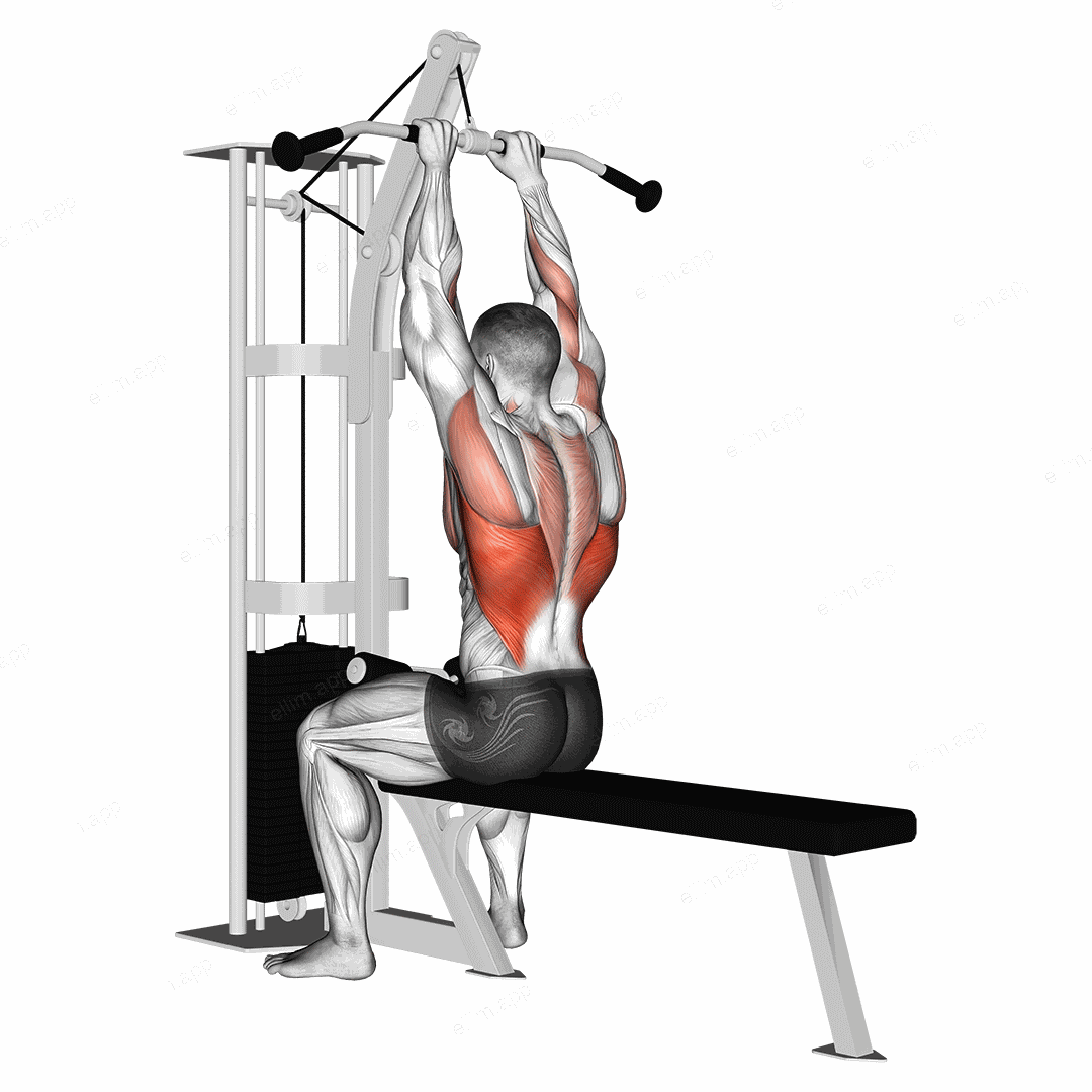Cable Close Grip Front Lat Pulldown exercise targeting Back