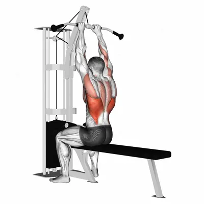 Cable Close Grip Front Lat Pulldown exercise targeting Back