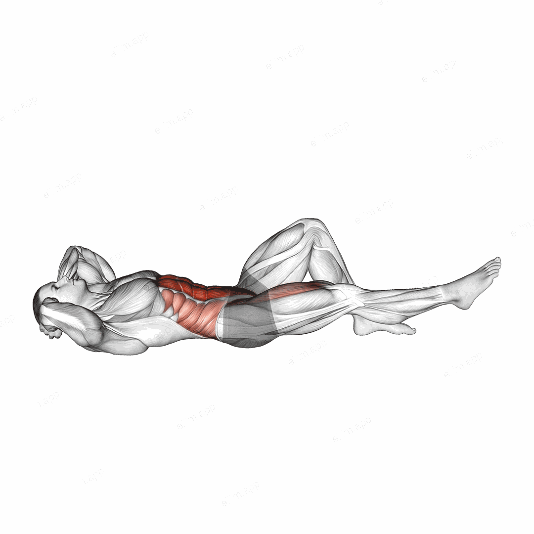 Crunch with Leg Lift exercise targeting Waist