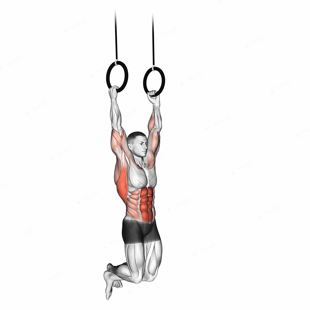Kipping Muscle Up exercise targeting Back and Latissimus Dorsi
