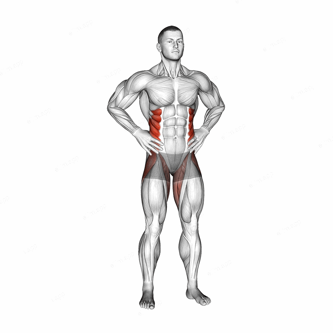 Standing Side Leg Raise exercise targeting Hips and Gluteus Medius