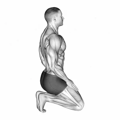 Toe Squat Stretch exercise targeting Calves