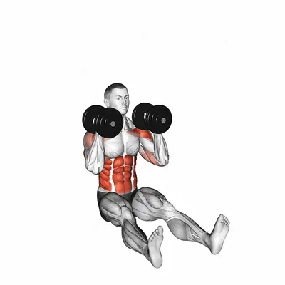 Dumbbell Alternate Z Press exercise targeting Shoulders