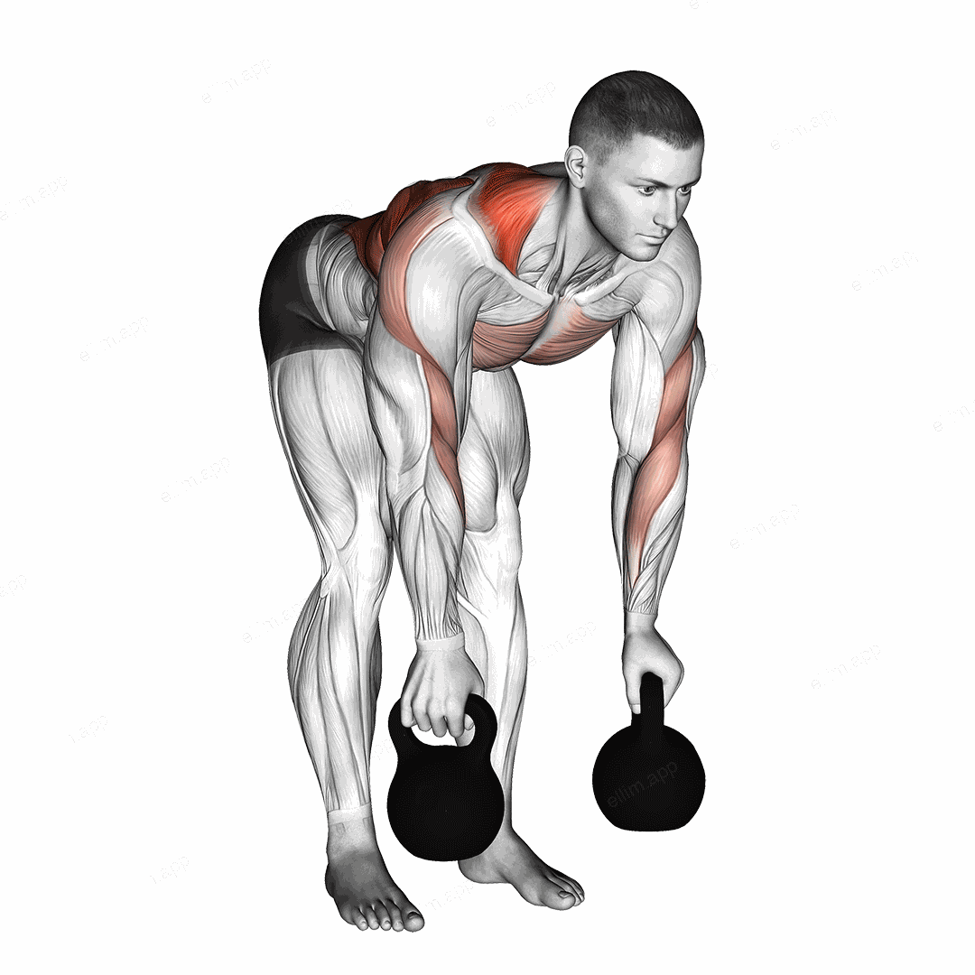 Kettlebell Alternating Row exercise targeting Back and Infraspinatus