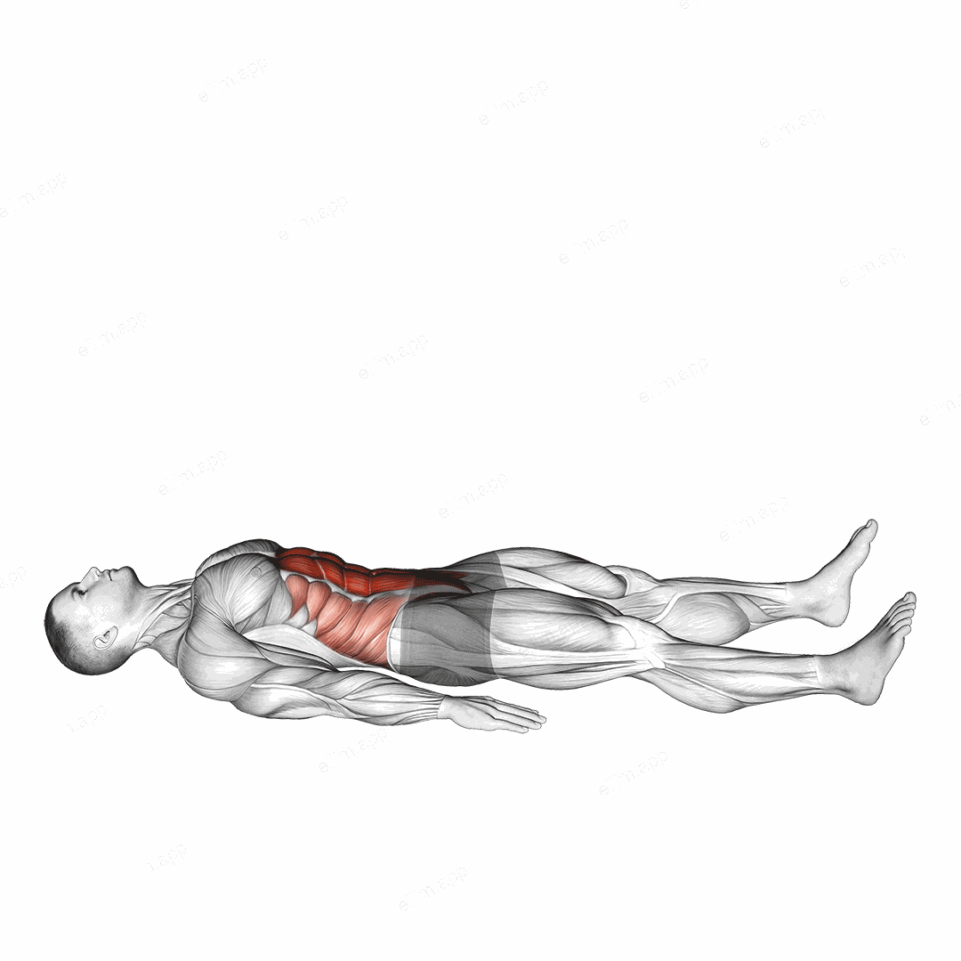 Half Sit-up exercise targeting Waist and Iliopsoas