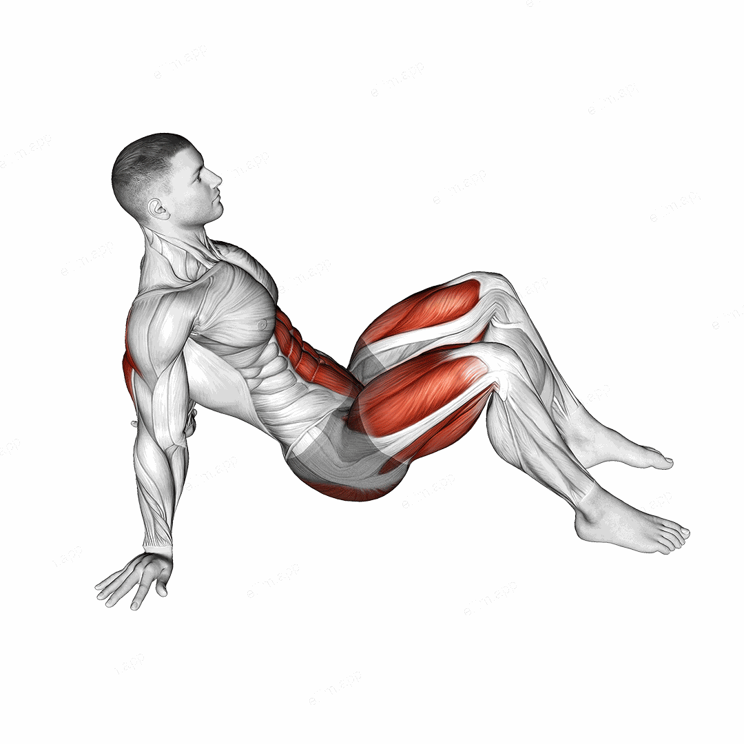 Table Top Bridge exercise targeting Hips and Deltoid Posterior