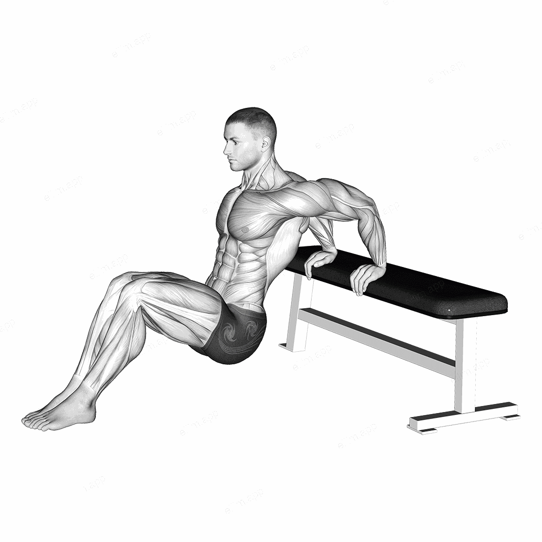 Sitting Shoulders Stretch On Bench exercise targeting Shoulders