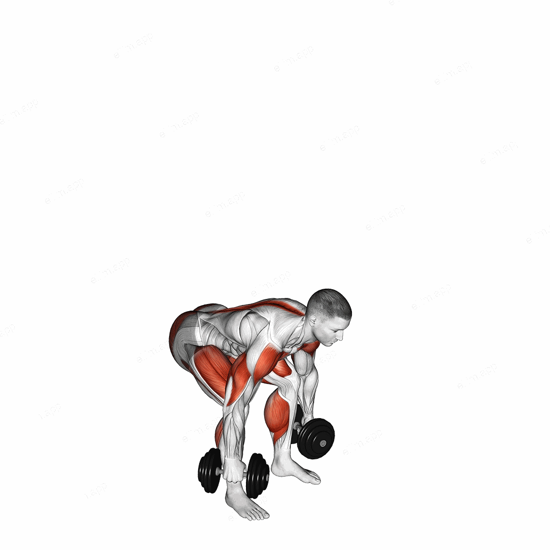 Dumbbell Power Clean and Jerk exercise targeting Weightlifting