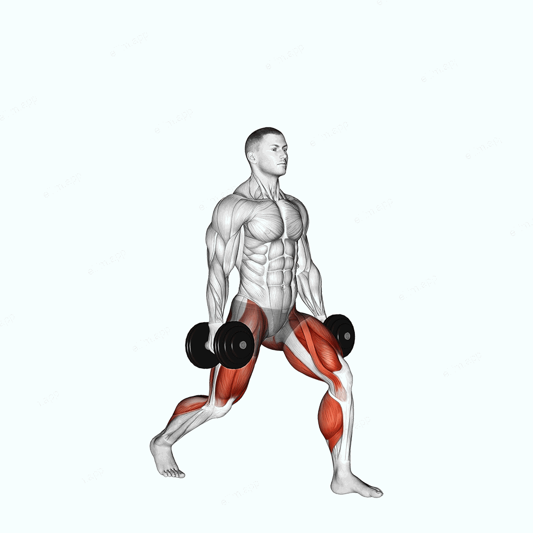 Dumbbell Split Jump exercise targeting Plyometrics