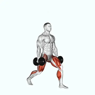 Dumbbell Split Jump exercise targeting Plyometrics